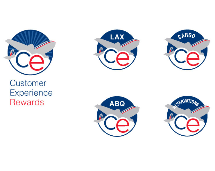 <h4>System of icons for an internal program encouraging American’s employees to consider how they can affect passenger well-being.</h4>