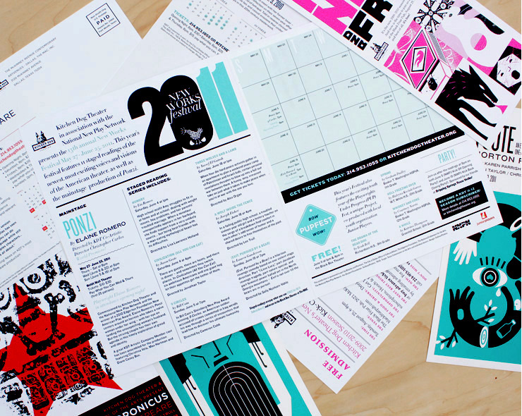 <h4>Further collateral was created for each campaign, including postcards, playbills, banners and websites.</h4>
