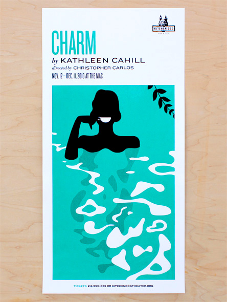 <h4>Silkscreened poster for <i>Charm<i>.</h4>