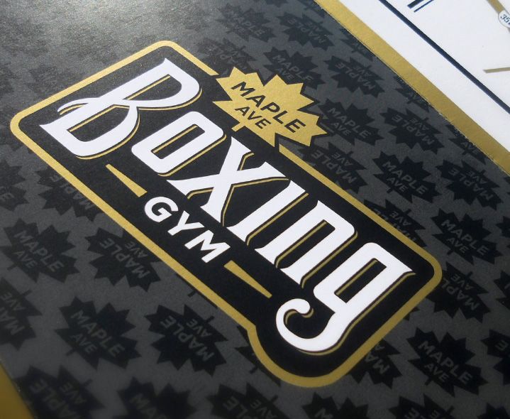<h4>Gold ink adds interest to an economical two-color print job.</h4>