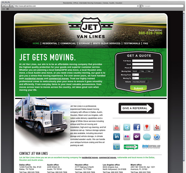 <h4>Website and identity for a Dallas-based moving company. </h4>