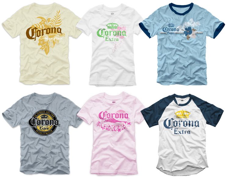 <h4>A series of Corona tees tests the public's tolerance for hibiscus.</h4>