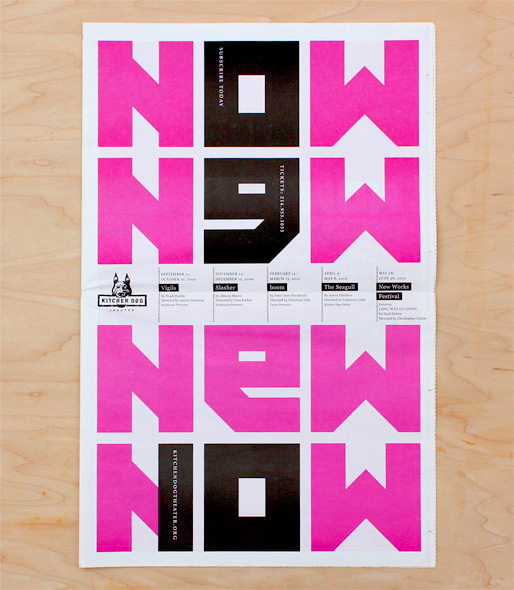<h4>The 2009-10 season brochure spotlights the premiere of four new works.</h4>