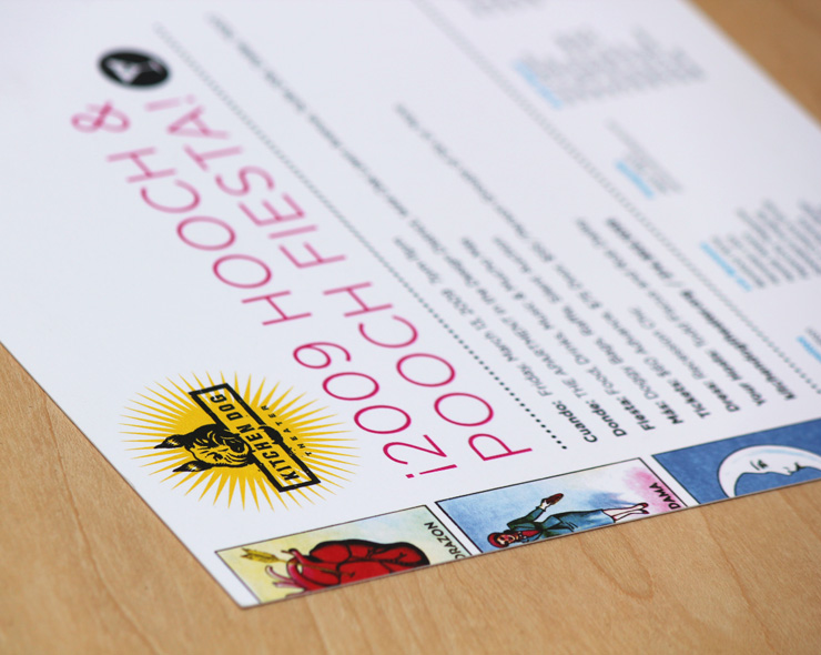 <h4>Invitation to KDT's fiesta-themed Hooch and Pooch fundraiser, based on Mexican lotería cards.</h4>