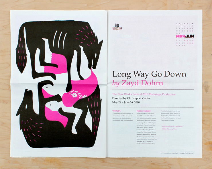 <h4>Illustration for <i>Long Way Go Down</i>, in which a Mexican couple is trapped when they can't pay off their debts to the American coyotes who smuggled them across the border.</h4>