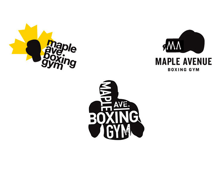 <h4>Early explorations of maple leaf-cum-bursting punch and gloves laced with the gym's initials didn't have the vintage feel the owner was after.</h4>