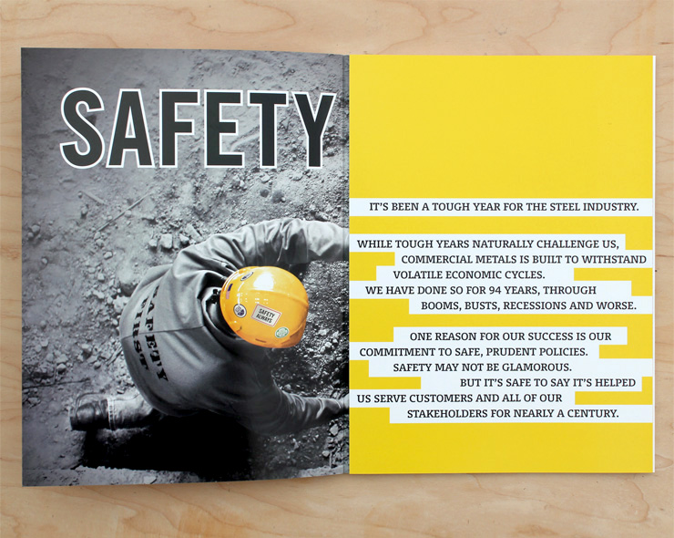 <h4>2009 Annual Report<p>The safety motif of this report also alludes to CMC's prudent managerial policies.</h4>