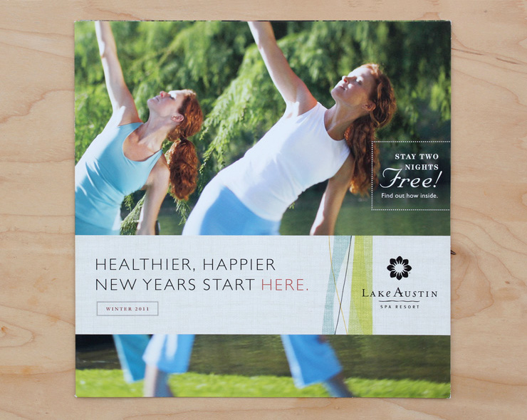 <h4>Various collateral for a high-end spa <br>in the Texas hill country</h4>