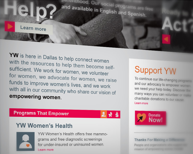 <h4>Icons were developed to represent YW's core programs.</h4>