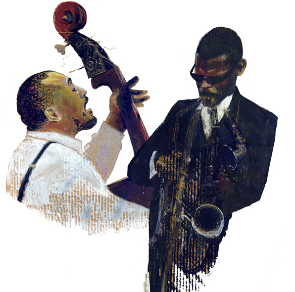 <h4>Charles Mingus and Rahsaan Roland Kirk.</h4>